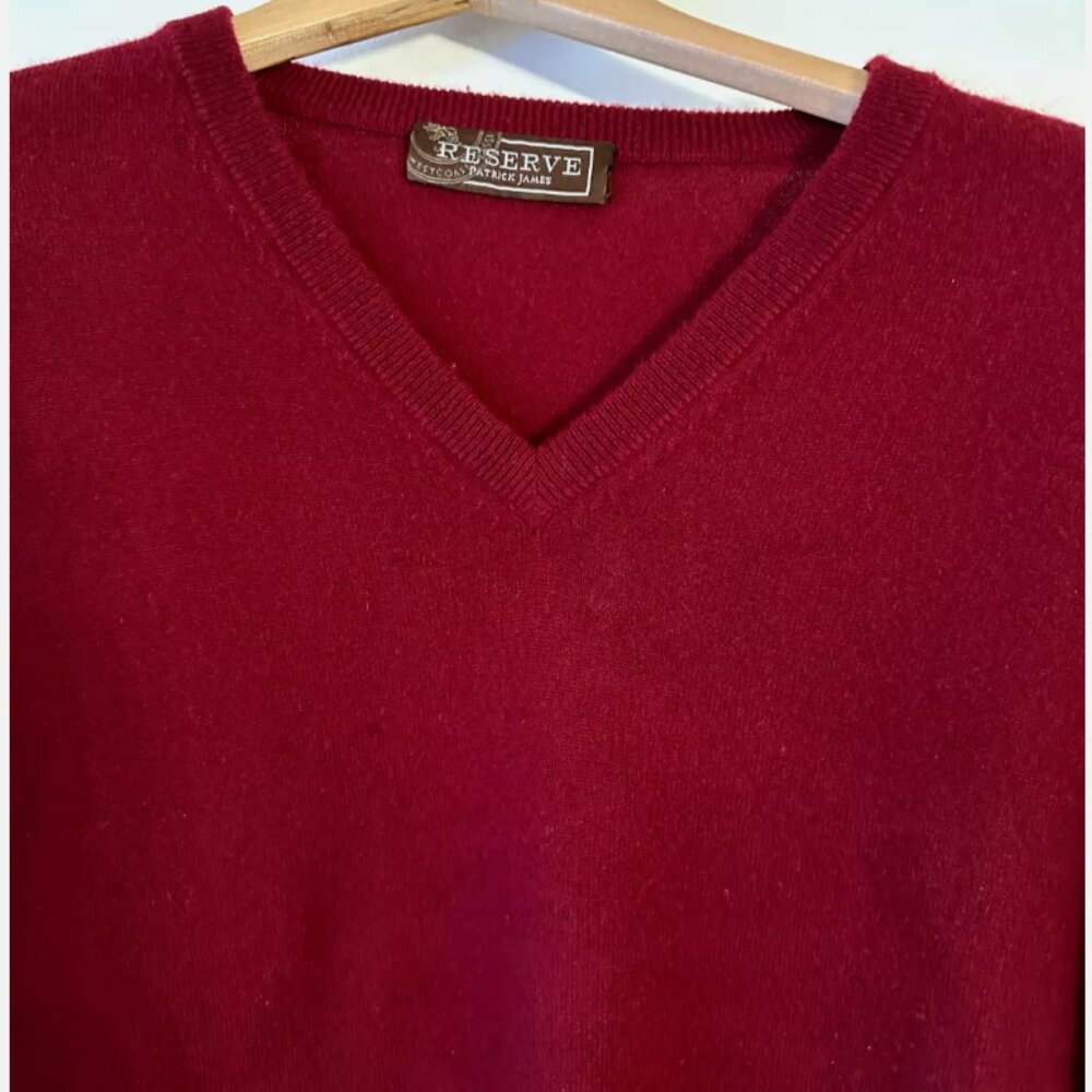 GORGEOUS PATRICK JAMES RESERVE MEN'S CASHMERE LONG SLEEVE SWEATER - Picture 3 of 3